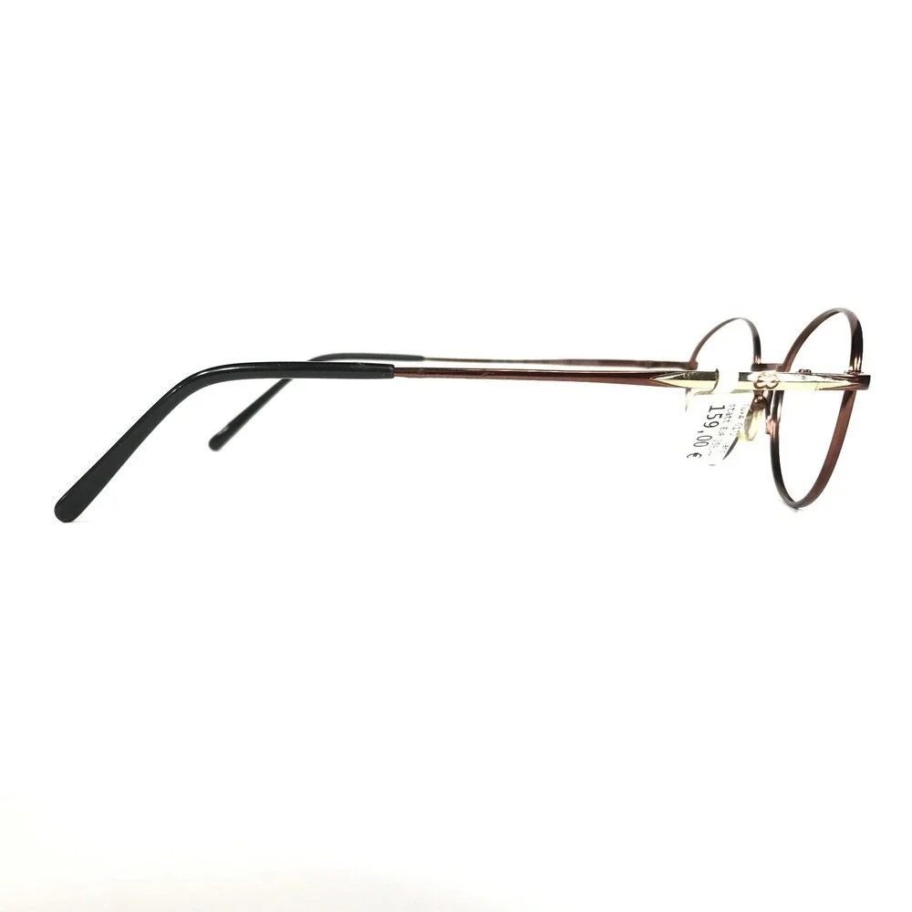 Escada Eyeglasses Frames E0172 E304 Brown Gold Round Full Rim 50-18-135